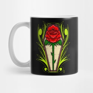 Rose in a coffin Mug
